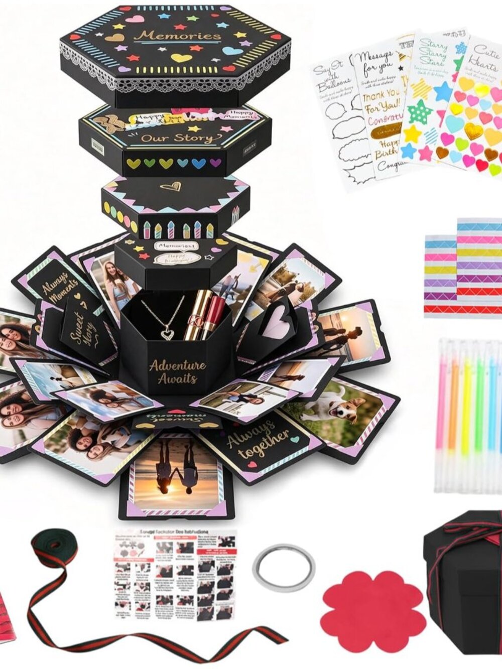 Explosion Gift Box DIY Exploding Photo Album Preassembled Surprise